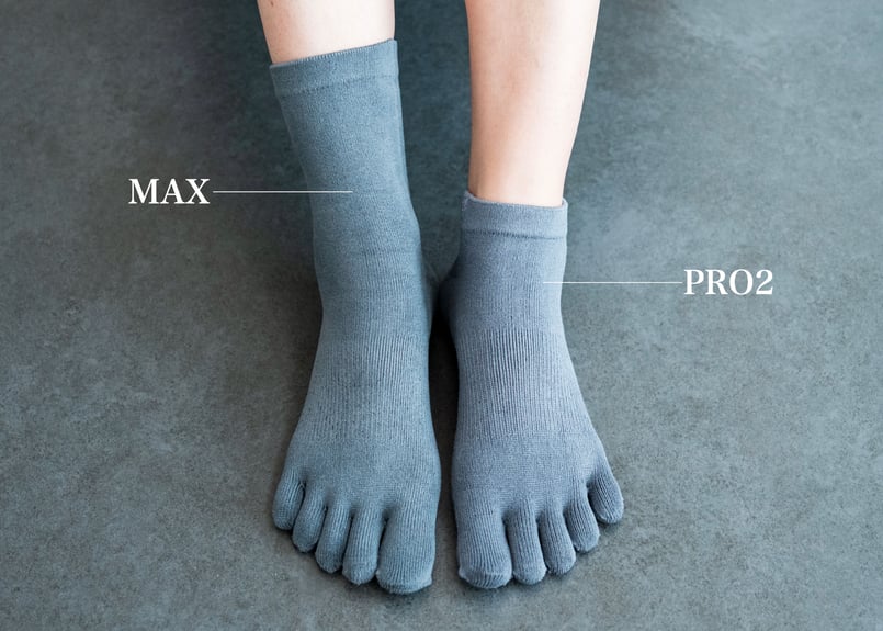 【YOSHIRO SOCKS】 グレー　 5本指ソックス　2足セット YOSHIRO SOCKS(03_L 04_グレー): ｜ カタログ通販のハルメク