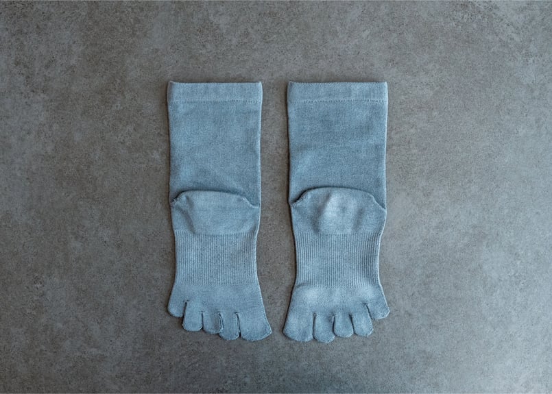 【YOSHIRO SOCKS】 グレー　 5本指ソックス　2足セット YOSHIRO SOCKS(03_L 04_グレー): ｜ カタログ通販のハルメク