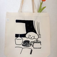 犬のトートバック(ナチュラル) 【てらおかなつみ】【トートバック】【犬】