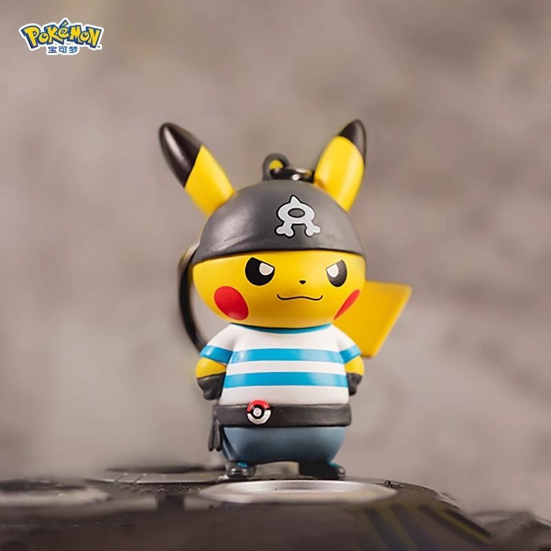 ポケモン団員ごっこピカチュウ キーホルダー 全7種（中国正規版