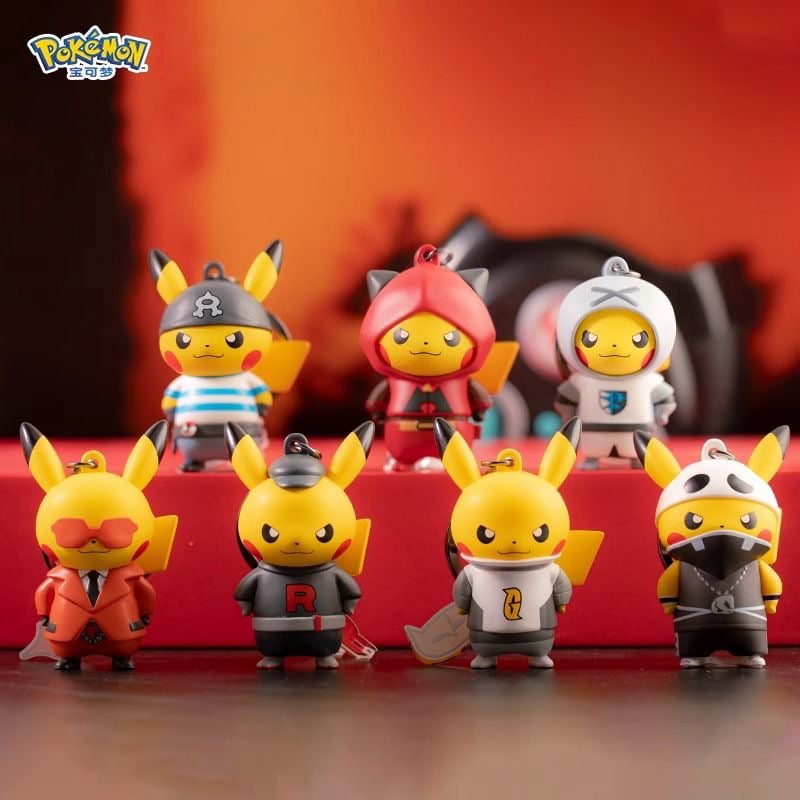 ポケモン団員ごっこピカチュウ キーホルダー 全7種（中国正規版