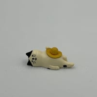 昼寝帽子かけ-白猫（工芸品　インテリア飾り 誕生日 結婚祝い プレゼント)