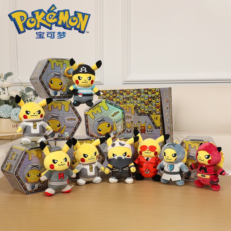 ポケモン 団員ごっこピカチュウ ぬいぐるみ 全7種（中国正規版