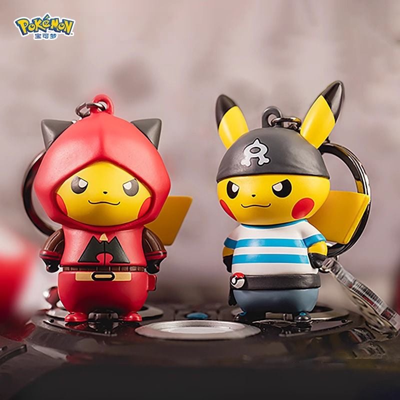 ポケモン団員ごっこピカチュウ キーホルダー 全7種（中国正規版
