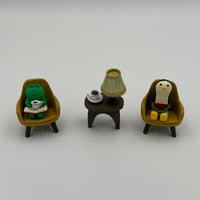 のんびり-ペンギン、カエル セット（工芸品　インテリア飾り 誕生日 結婚祝い プレゼント）