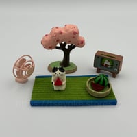 猫、スイカ、桜、畳、夏スタイルセット（工芸品　インテリア飾り 誕生日 結婚祝い プレゼント）