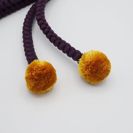 ぼんてん　濃紫／山吹色