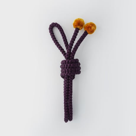 ぼんてん　濃紫／山吹色