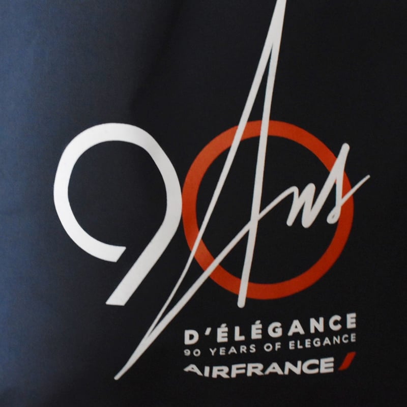エールフランスグッズのバッグ エールフランス90周年限定トートバッグ 2種セット キーホルダー