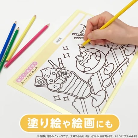 A4 軟質下敷き 透明カラーのしっかりシタ字キ A4判 TCS-A4 共栄プラスチック