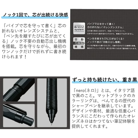 シャープペン 数量 限定 オレンズネロ orenznero シャープ芯 消しゴム ギフトセット 0.3mm 0.5mm PP3003-AGFK PP3005-AGFK ぺんてる