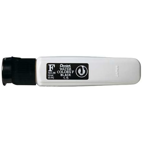 エフ水彩 ポリチューブ WFCT28 黒   ぺんてる