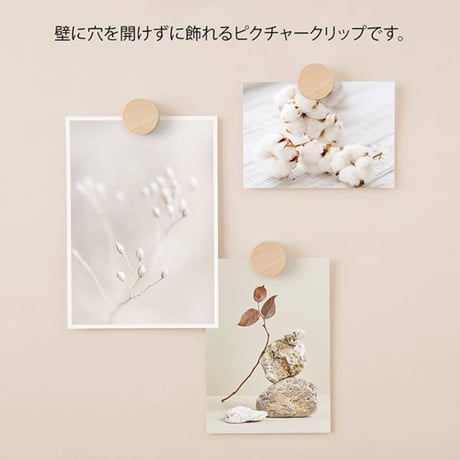 ピクチャークリップ 木製 ナチュラル 35497006 デザインフィル ミドリ