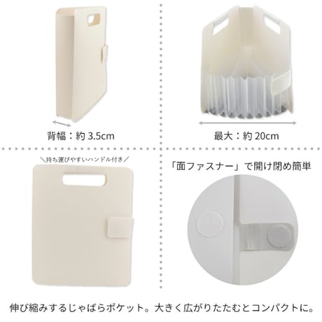 整理 収納 ファイル こまごまファイル ホワイト TF-O-50 サクラクレパス
