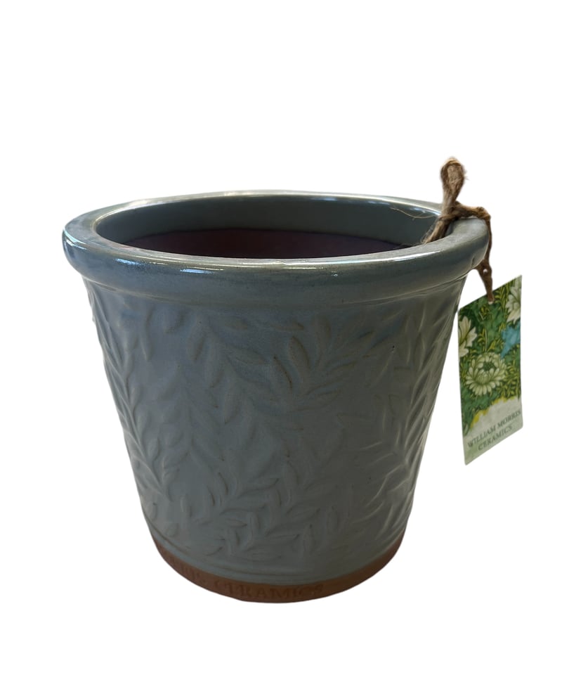 ウィリアムモリス 陶器鉢 リーフポット7号 グレー | フラワー