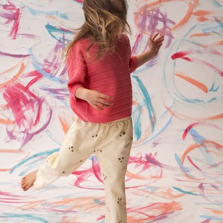 Organic Denim Wild Flower Embroidery Pant