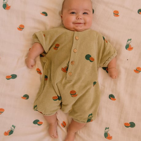 ROMPER BEBECITO 【GOLDEN GREEN/WATERMELON】