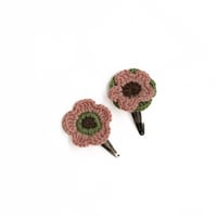 Flower Clip Set【Moss/Flamingo】