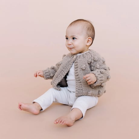 Popcorn Cardigan【Flax】