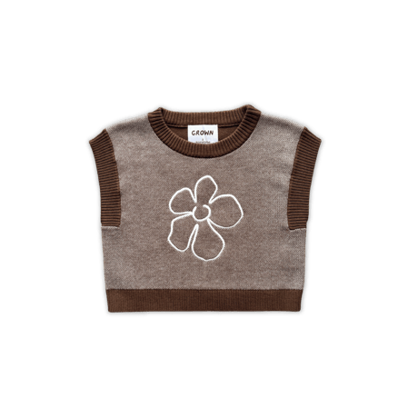 Organic Fields Embroidery Knit Vest