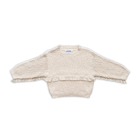 Organic Fringe Rib knit Pull Over
