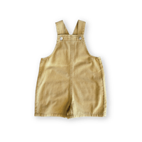 Everyday Twill Short Overalls-Mustard