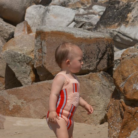 Organic Island Stripe Shell Singletsuit
