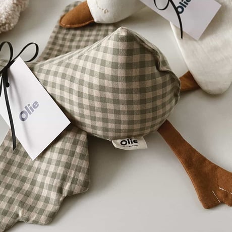 Cozy Goosey/gingham check/Classic Green