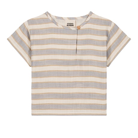 T-SHIRT ORSO 【BLUE/GOLD STRIPES】