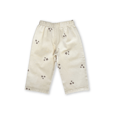 Organic Denim Wild Flower Embroidery Pant