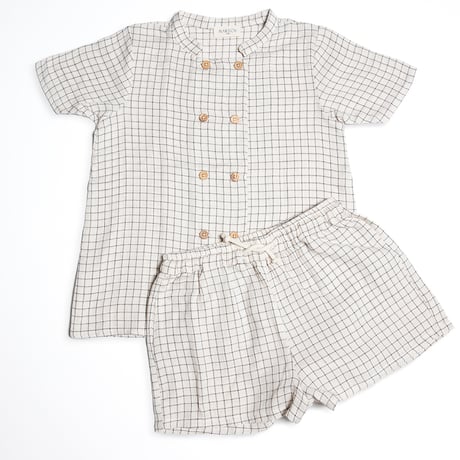 KOMBU SHIRT(Ecru Gingham)
