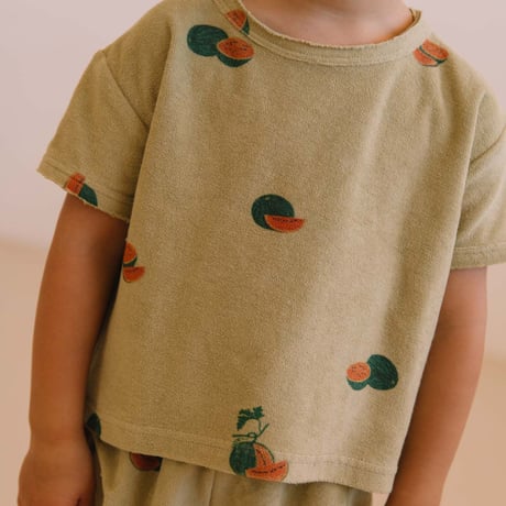TSHIRT ESSENTIAL 【GOLDEN GREEN/WATERMELON】