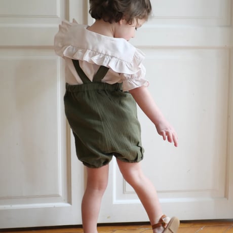 OLIVE BROOMER/ Thin blue stripes