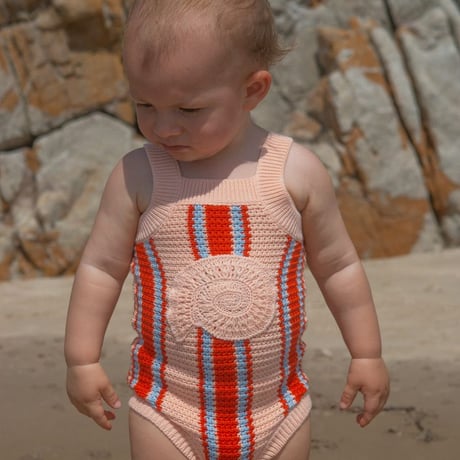 Organic Island Stripe Shell Singletsuit