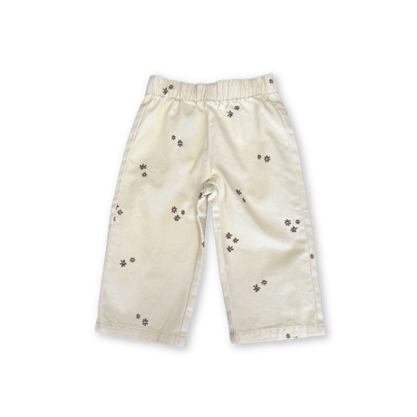 Organic Denim Wild Flower Embroidery Pant