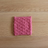 【PDFダウンロード編み図】ダイヤ柄コースター