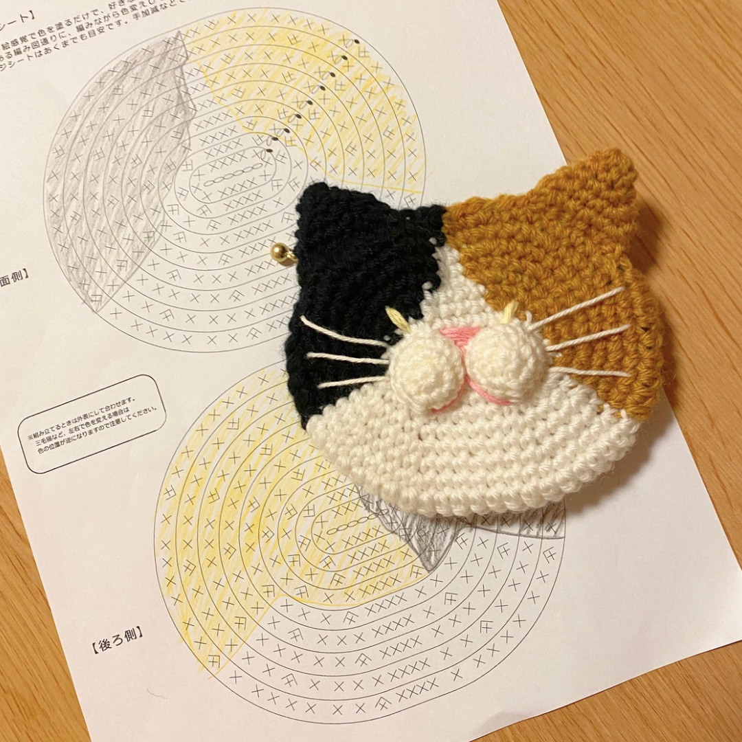 ひな様　編み物ポーチ4点　猫ピアス4点 fit=scale-down,w=1200