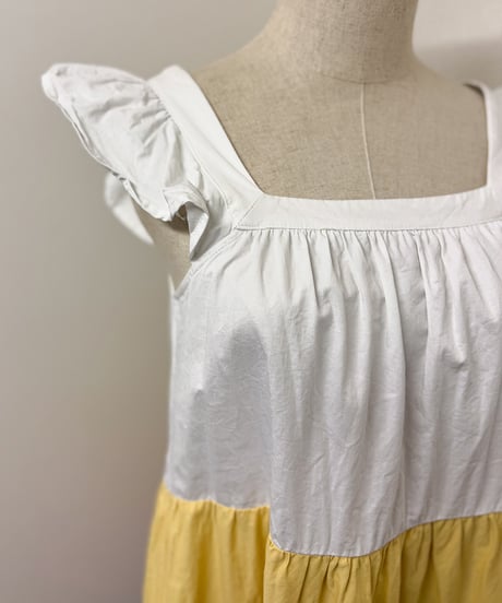 frill cotton one piece
