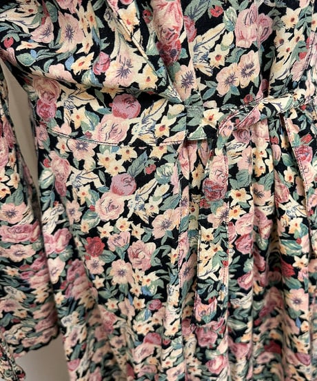 flower layered midi dress