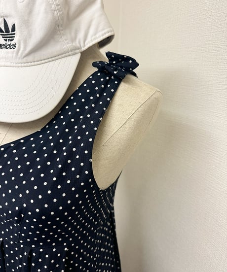 dot ribbon dress