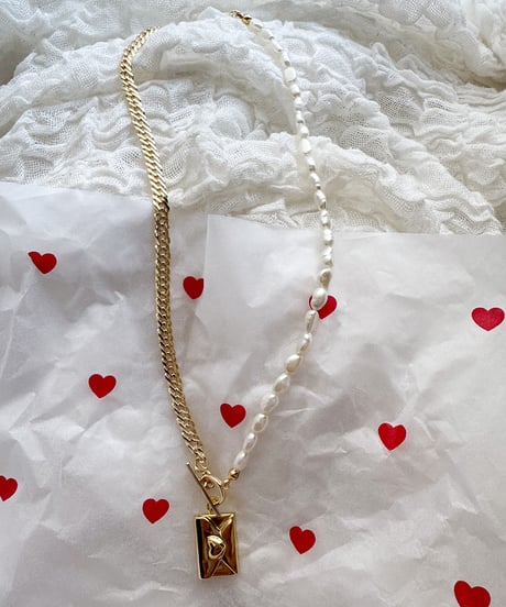 letter pearl chain necklace