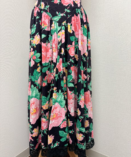flower lace long dress