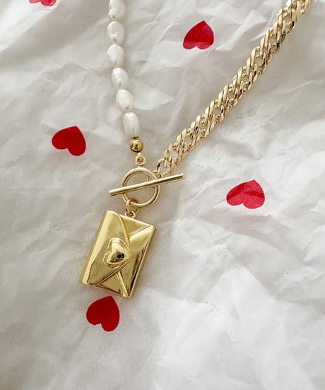 letter pearl chain necklace