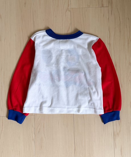 Snoopy “SUPERSTAR” Rugby Tricolor Long Sleeve Tee (4T, US Vintage)