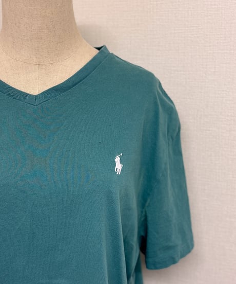 POLO ralph lauren V neck tee grn