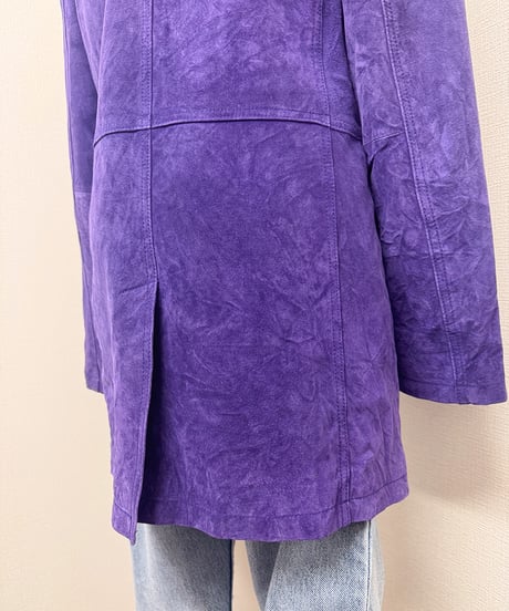 suede collared jacket