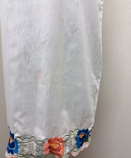 flower embroidery mexican dress