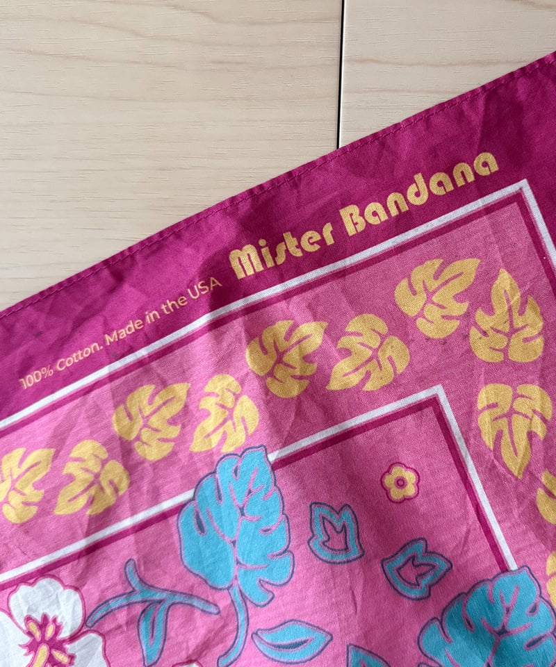 80s-90s Mister Bandana Hibiscus Vintage Bandana