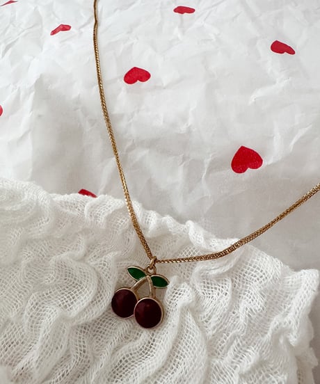 cherry gold necklace