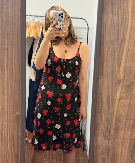 rose midi cami dress